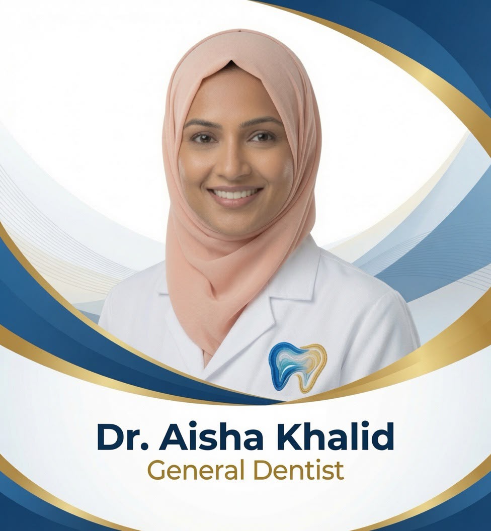 Dr. Aisha Khalid, General Dentist at Marina Al Mina Dental Clinic