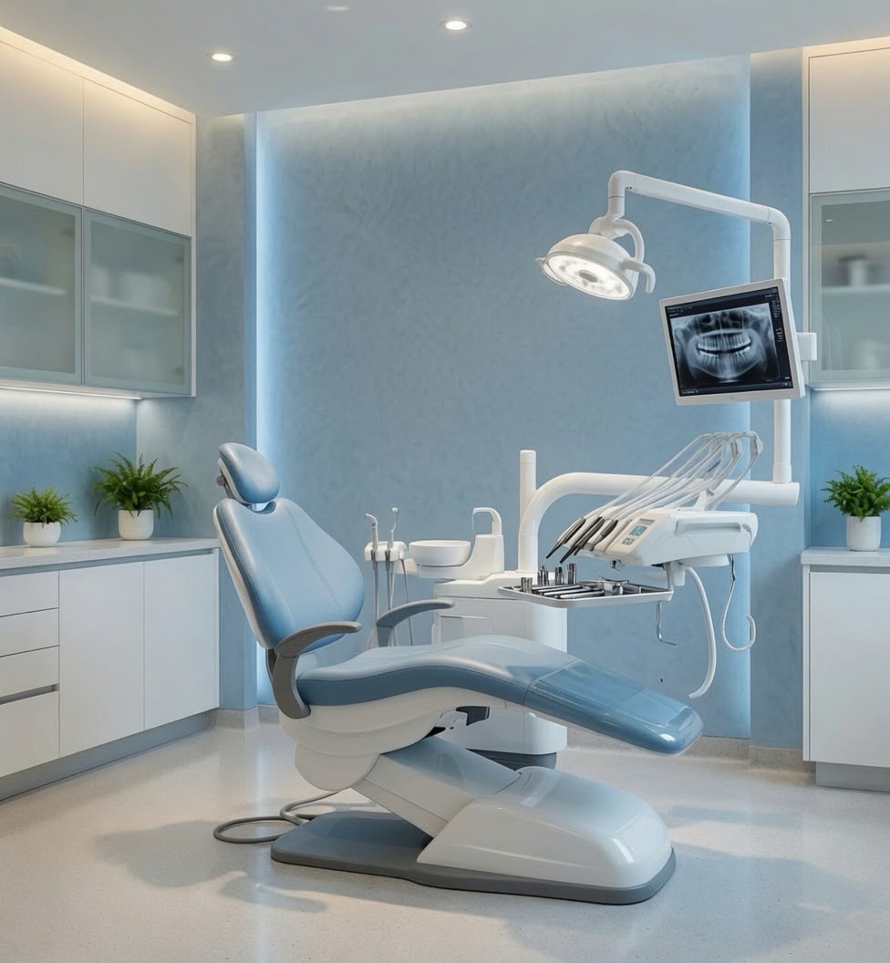State-of-the-art dental treatment room with digital imaging