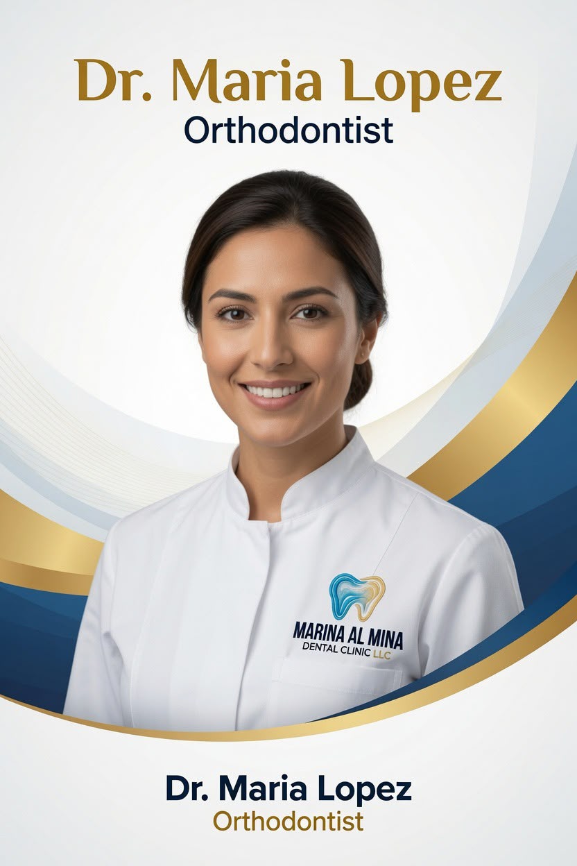 Dr. Maria Lopez, Orthodontist at Marina Al Mina Dental Clinic